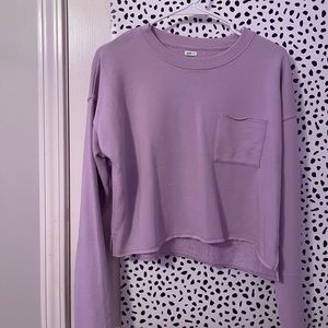light purple cropped aeire long sleeve